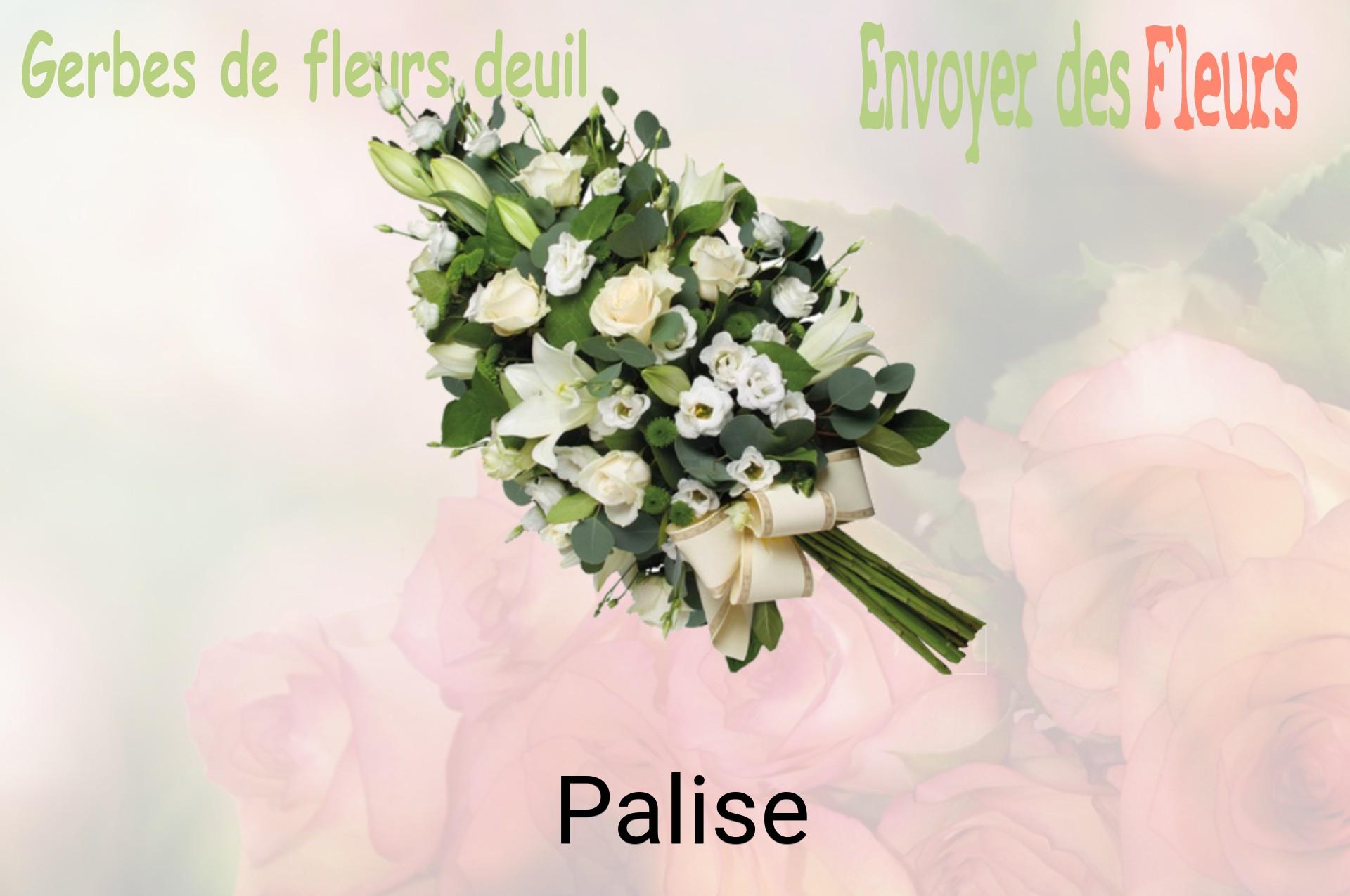 Gerbe de fleurs de deuil livrée à Palise